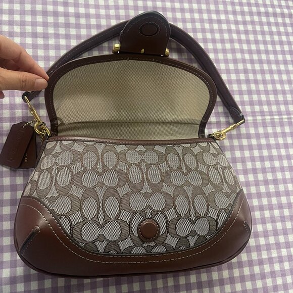 Coach Soho Flap Bag In Signature Jacquard - Picture 6 of 8